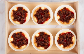 Panna cotta à la vanille & compotée de figue de saison - 6 pièces