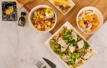 Poisson Blanc MSC, Quinoa Bio D'IDF aux Légumes Verts & Amandes - Plateau repas Jardins Signature