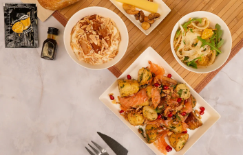 Saumon Fumé Maison & Grenaille au Citron - Plateau repas Jardins Signature