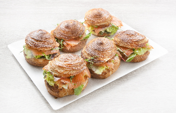 Sandwich Feuilleté Brioché crudités Poisson (6 pièces)