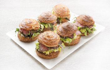 Sandwich Feuilleté Brioché crudités Viande (6 pièces)