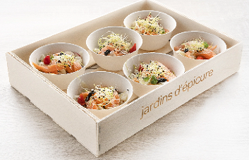 Plateau de 6 salades individuelles de la mer