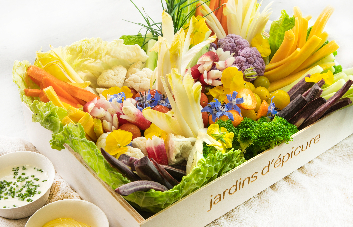 Panier de légumes frais