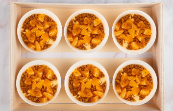 Panna cotta aux clémentines & spéculoos - 6 pièces